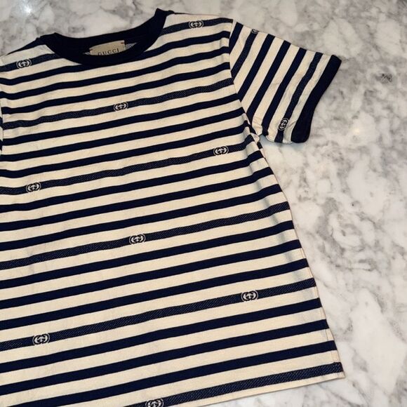 GUCCI BOYS STRIPED LOGO TSHIRT 4Y - Picture 6 of 8